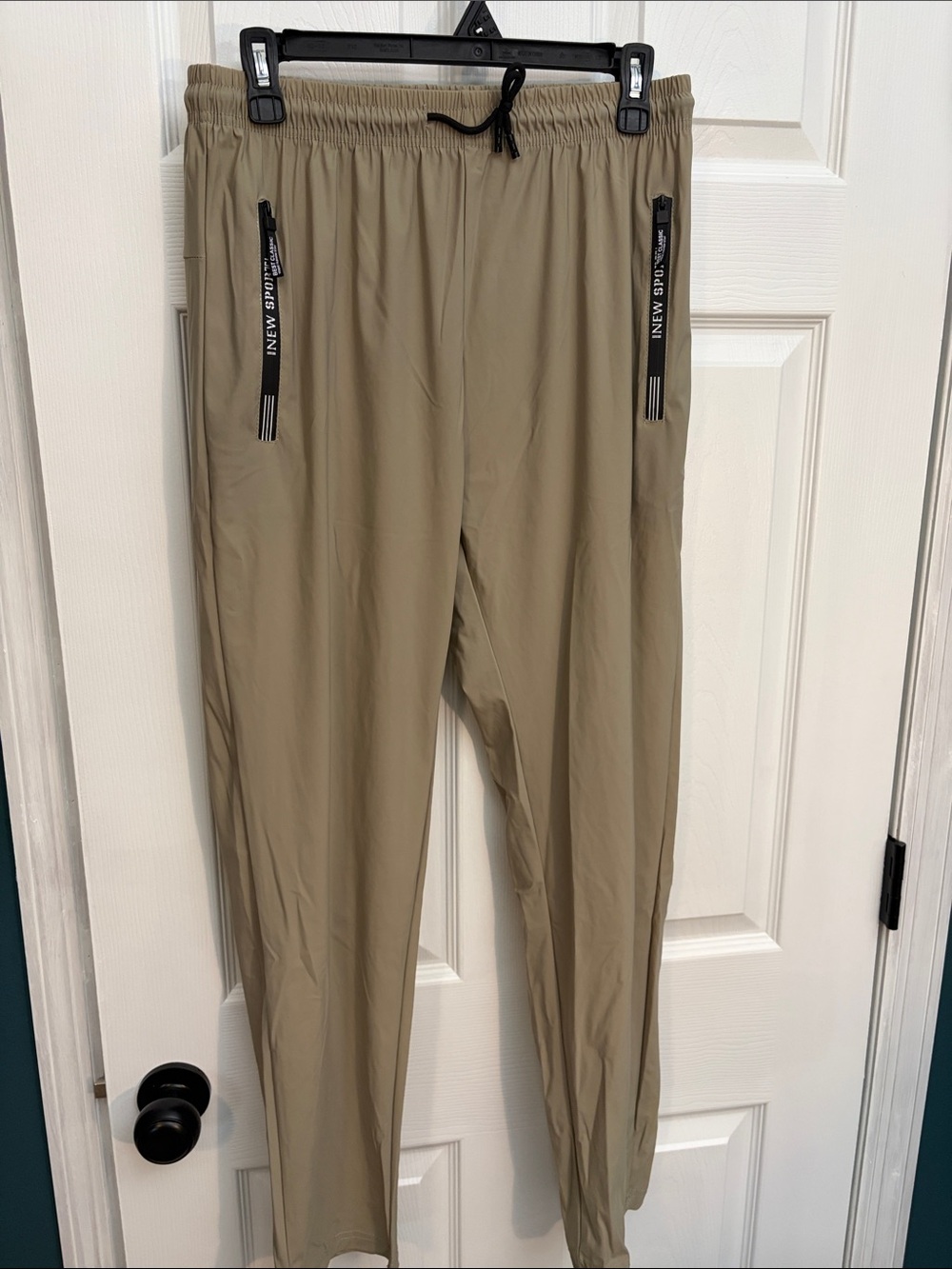 Men's Khaki Active Joggers with Elastic Waistband